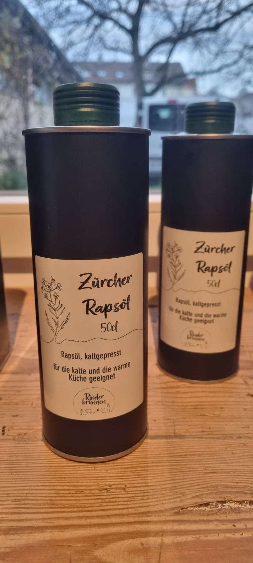 Bio Rapsöl - 0.5l in schwarzer Aluflasche